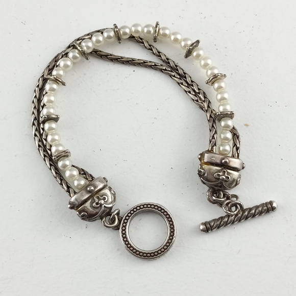 Brighton Faux Pearl and Chain Bracelet - Picture 5 of 5